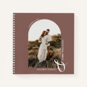 Carnet Modern Photo Arch Mariage Rose Taupe Guest Book (Devant)