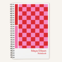 Modern Pink and Red Checkerboard Vertical Palette