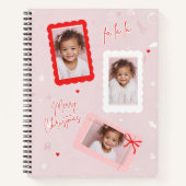 Carnet Modern Pink “Fa La La” Christmas Photo   (Devant)