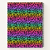 Carnet Modern Rainbow Leopard Skin Pattern Monogram (Dos)