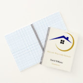 Carnet Modern Real Estate white and gold custom logo  (Intérieur)