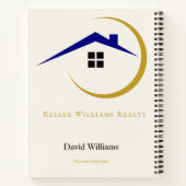 Carnet Modern Real Estate white and gold custom logo  (Dos)