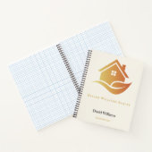 Carnet Modern Real Estate white and gold custom logo  (Intérieur)