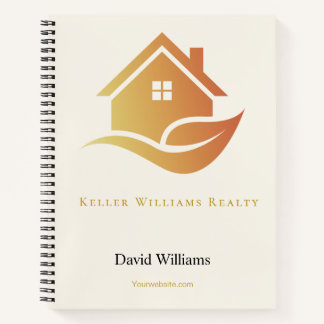 Carnet Modern Real Estate white and gold custom logo 