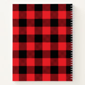Carnet Modern Red and Black Buffalo Check (Dos)
