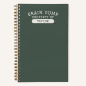 Carnet Modern School Brain Dump List Funny Green (Recto)