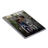 Carnet Modern Script Love Custom Engaged Couples Photo (Côté Droit)
