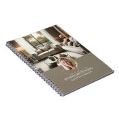 Carnet Modern Script Name Photo QR Professional (Côté Droit)