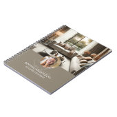 Carnet Modern Script Name Photo QR Professional (Côté gauche)