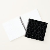 Carnet Modern Silver Wavy Lines Pattern (Intérieur)