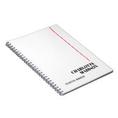 Carnet Modern Simple Black White Trendy Minimalist Plain (Côté Droit)