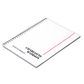Carnet Modern Simple Black White Trendy Minimalist Plain (Côté gauche)