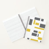 Carnet Modern, simple, cool geometric yellow gray pattern (Intérieur)