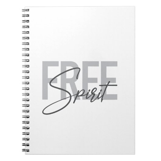 Carnet Modern, simple, cool typography of Free Spirit (Devant)