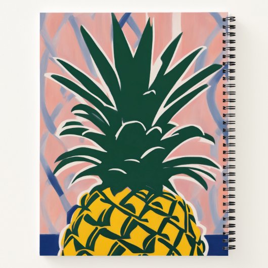 Carnet Modern Style Pineapple Personalized Recipe Book (Dos)