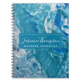 Carnet Modern Teal Blue Abstract Art Notebook (Devant)