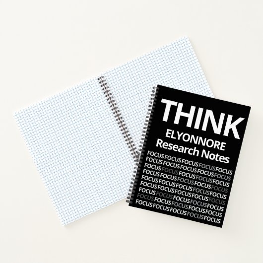 Carnet Modern Think Research Notes Black White (Intérieur)