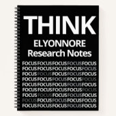 Carnet Modern Think Research Notes Black & White Writer (Devant)