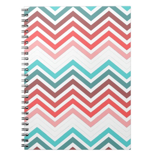 Carnet Modern, trendy, colorful chevron zigzag (Devant)