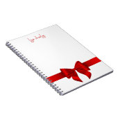 Carnet Modern Trendy Elegant Red Bow Girly (Côté Droit)