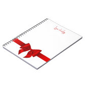 Carnet Modern Trendy Elegant Red Bow Girly (Côté gauche)