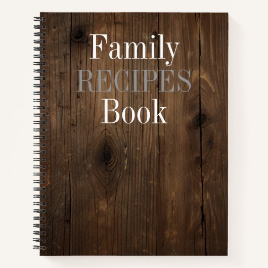 Carnet Modern Vintage Personalized Recipe Notebook (Devant)