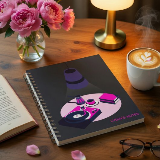 Carnet Modern Vinyl Coffee Personalized Notebook