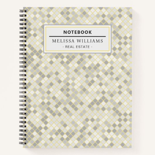 Carnet Modern Yellow & Gray Geometric Professional  (Devant)