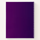 Carnet Moderne 2 Initiales | Ombre Subtile Violet Foncé (Dos)