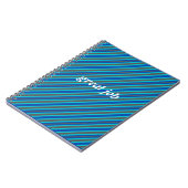 Carnet  Moderne à rayures bleues  (Côté gauche)