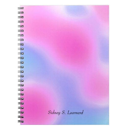 Carnet Moderne Abstrait Rose et Violet (Devant)