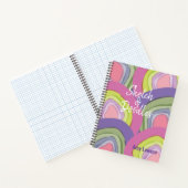 Carnet Moderne Abstrait rose violet personnalisé (Intérieur)