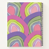 Carnet Moderne Abstrait rose violet personnalisé (Dos)