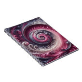 Carnet Moderne Abstrait Simple Tourbillonnant Rose et Vio (Côté Droit)