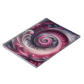Carnet Moderne Abstrait Simple Tourbillonnant Rose et Vio (Côté gauche)