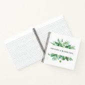 Carnet Moderne Aquarelle tropicale feuille feuillage vert (Intérieur)