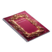 Carnet moderne baroque doré luxueux (Côté Droit)