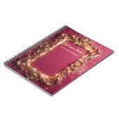 Carnet moderne baroque doré luxueux (Côté gauche)