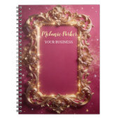 Carnet moderne baroque doré luxueux (Devant)