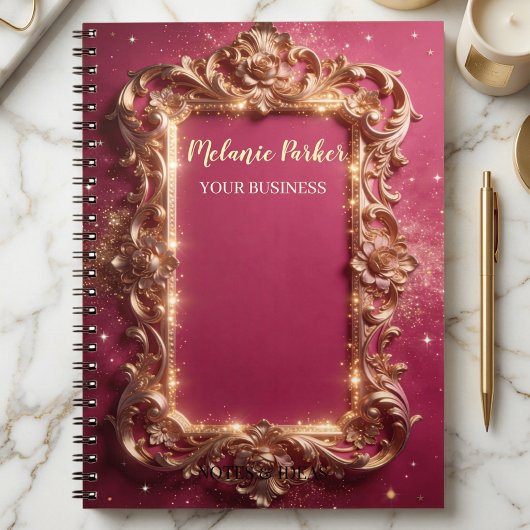 Carnet moderne baroque doré luxueux