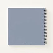 Carnet Moderne Chic Fête des mariées Script Bleu Simple I (Dos)