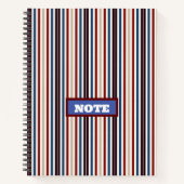 Carnet Moderne Chic rayé (Devant)