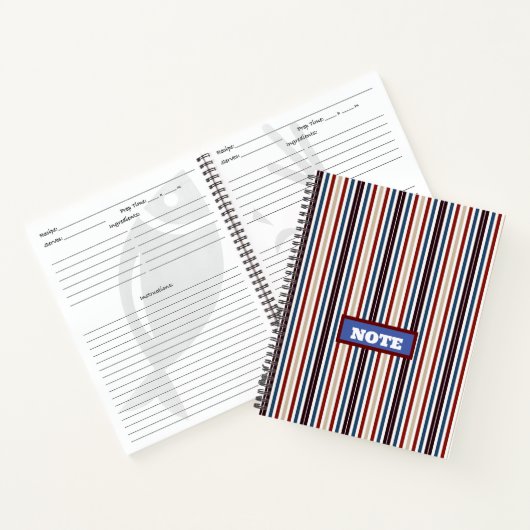Carnet Moderne Chic rayé (Intérieur)