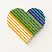 Carnet Moderne Chic Rayé Forme de Coeur (Dos)