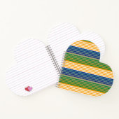 Carnet Moderne Chic Rayé Forme de Coeur (Intérieur)