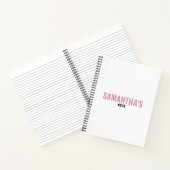 Carnet Moderne Chic Rose & Blanc   (Intérieur)