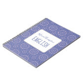 Carnet Moderne Chic Simple Sujet étudiant rose violet (Côté gauche)