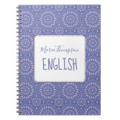 Carnet Moderne Chic Simple Sujet étudiant rose violet (Devant)