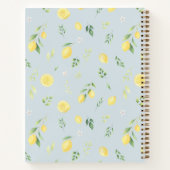 Carnet moderne citron bleu - Entièrement personnal (Dos)