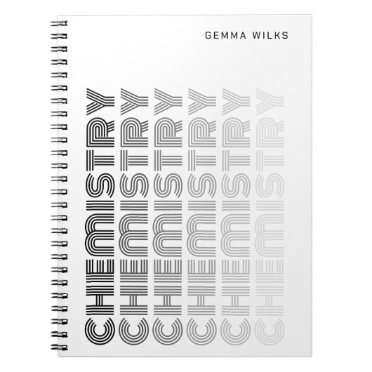 Carnet Moderne Classieux Sujet Modifiable Chimie Blanc (Devant)